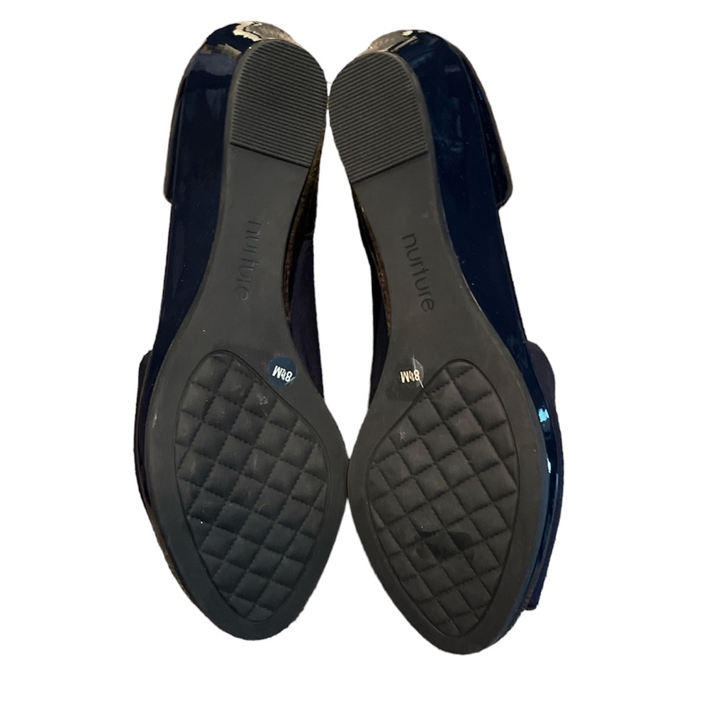 EUC Nurture Slip On Loreleie Open Toe Black Wedge Shoe Size 8.5M - Picture 7 of 8